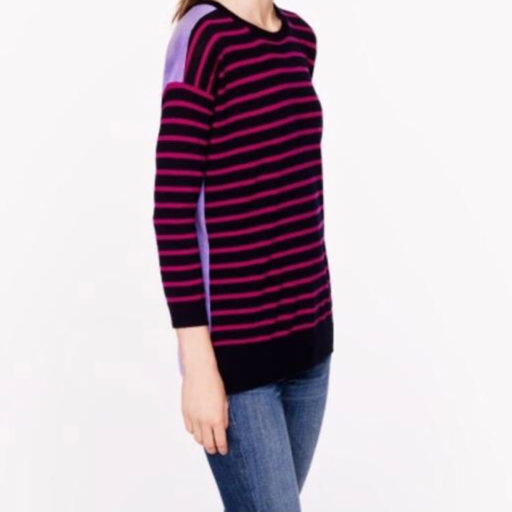 J Crew Striped Block Sweater